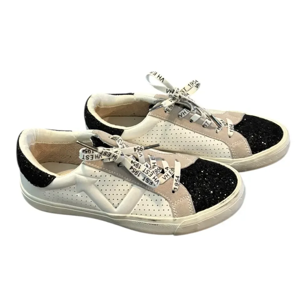 Vintage Havana Gadol Sneakers White/Black Glitter Approx Size 7